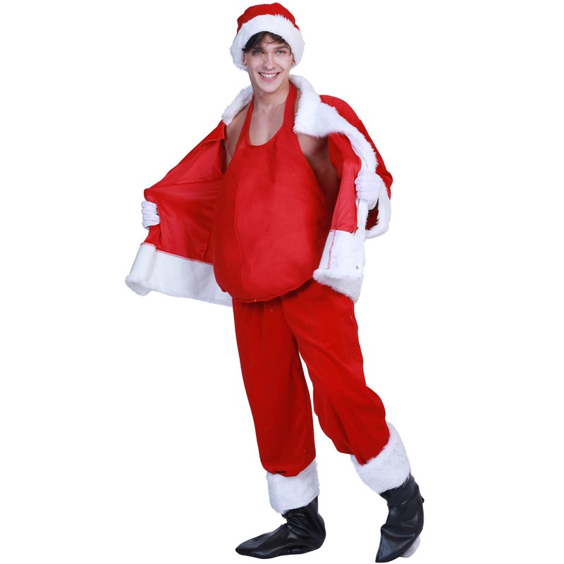ReneeCho Men Santa Fat Belly Padding Accessory Christmas Fat Suit Costume - Image 3